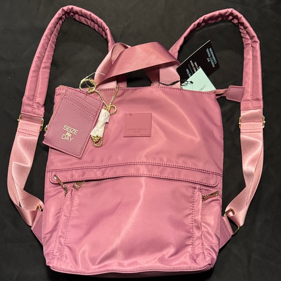 Famous designer Cynthia Rowley Pink Backpack with Gold Details - Picture 1 of 3